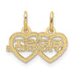 Double Heart BEST FRIENDS 2-Piece Break-apart Charm - WBC