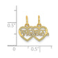 Double Heart BEST FRIENDS 2-Piece Break-apart Charm - WBC