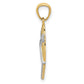 and Rhodium Ballet Shoe Pendant - WBC