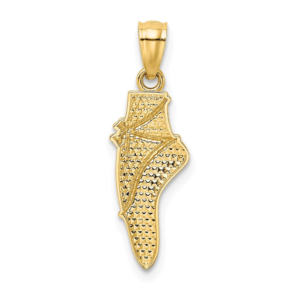 and Rhodium Ballet Shoe Pendant - WBC
