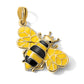 Enameled 3-D Bumblebee Pendant - WBC