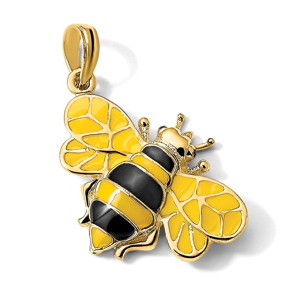 Enameled 3-D Bumblebee Pendant - WBC