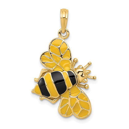 Enameled 3-D Bumblebee Pendant - WBC