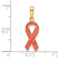 Pink Enameled Awareness Ribbon Pendant - WBC