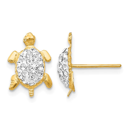 Crystal Turtle Post Earrings - WBC