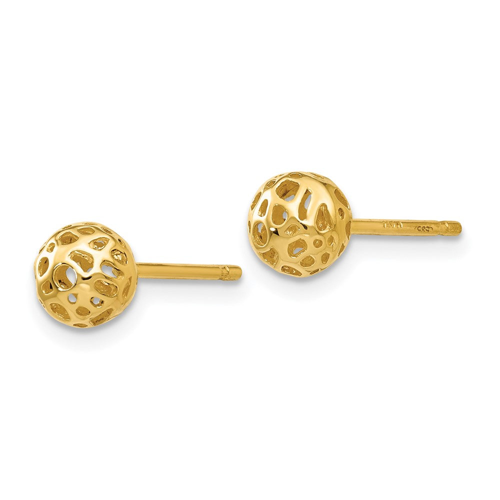Fancy Pierced Ball Post Earrings - WBC