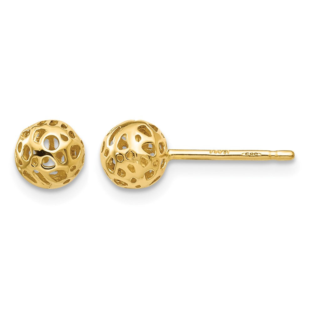 Fancy Pierced Ball Post Earrings - WBC