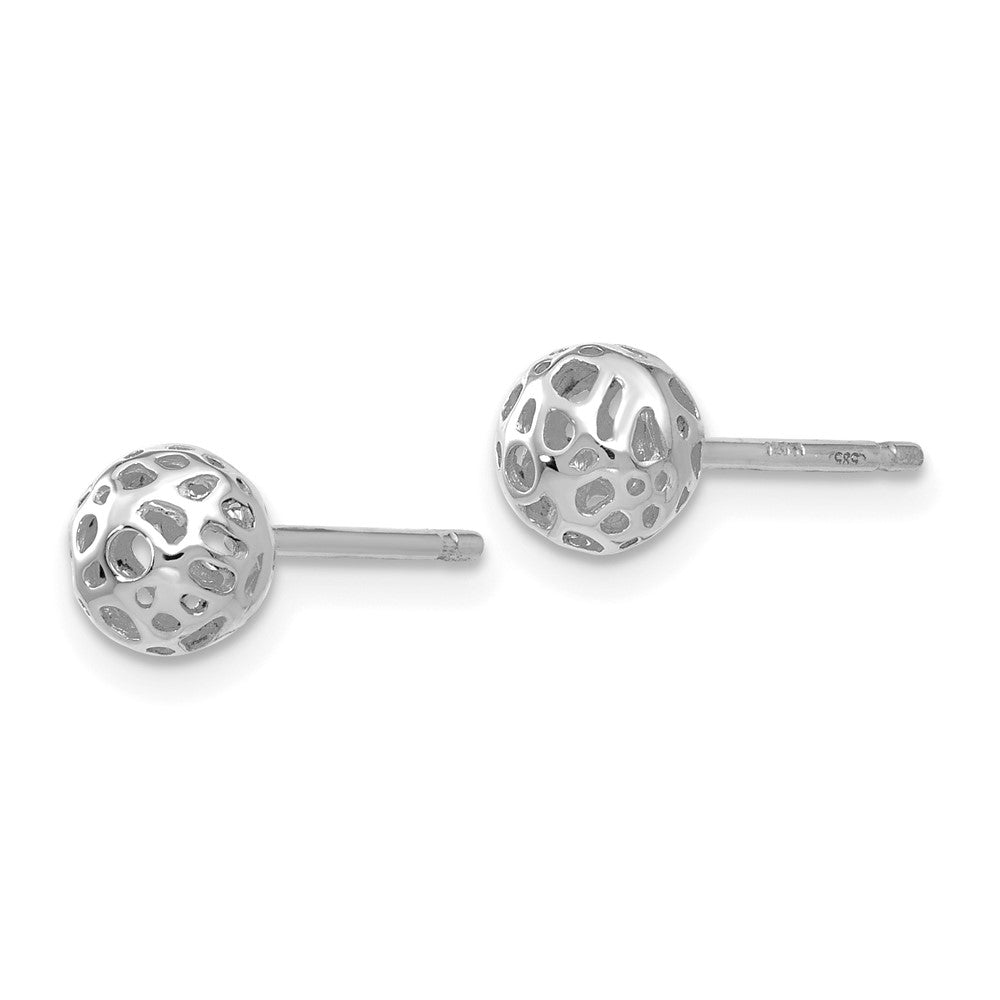 Fancy Pierced Ball Post Earrings - WBC