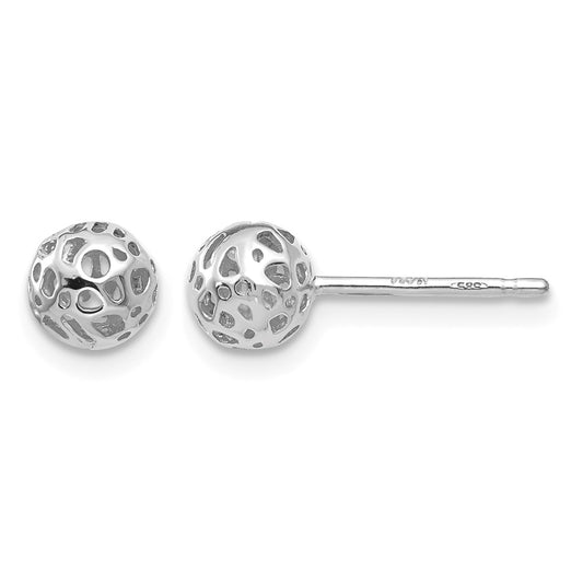 Fancy Pierced Ball Post Earrings - WBC