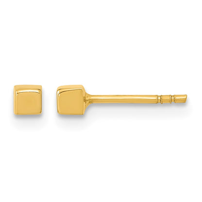 Polished Cube Post Earrings - WBC