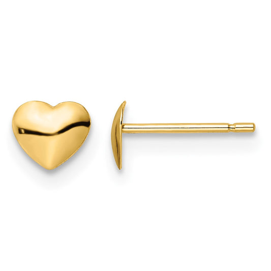 Polished Heart Post Stud Earrings - WBC