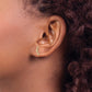 Polished Fancy CZ Arc Post Earrings - WBC