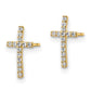 CZ Cross Post Earrings - WBC