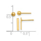 Set of Two Pair Polished Ball and Bar Post Earrings - WBC