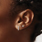 Set of Two Pair Polished Ball and Bar Post Earrings - WBC