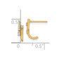 Polished Fancy CZ J-Hoop Post Earrings - WBC
