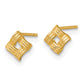Polished Woven Square Post Earrings - WBC