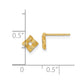 Polished Woven Square Post Earrings - WBC