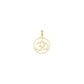 Cut-out Round Frame Yoga Om Symbol Pendant - WBC