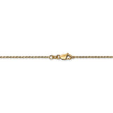 14k 1.15mm D/C Machine-made Rope Chain Anklet-WBC-010L-10