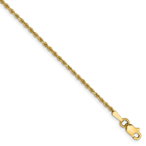 14k 1.50mm D/C Rope with Lobster Clasp Chain-WBC-012L-5.5