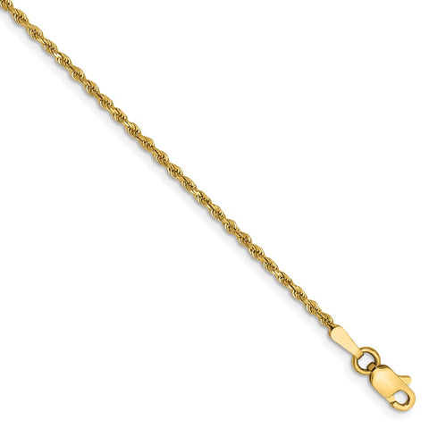 14k 1.50mm D/C Rope with Lobster Clasp Chain-WBC-012L-8