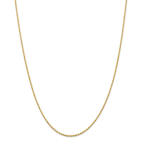 14k 1.50mm D/C Rope with Lobster Clasp Chain-WBC-012L-22