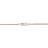 14k Rose Gold 1.50mm D/C Rope with Lobster Clasp Chain-WBC-012R-30