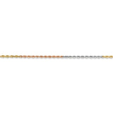 14k Tri-Color 1.5mm D/C Rope Chain-WBC-012TC-16