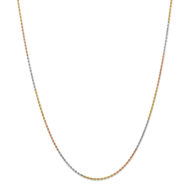 14k Tri-Color 1.5mm D/C Rope Chain-WBC-012TC-24