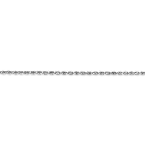 10k White Gold 1.5mm Diamond-cut Rope Chain-WBC-10K012W-24