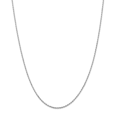 10k White Gold 1.5mm Diamond-cut Rope Chain-WBC-10K012W-26