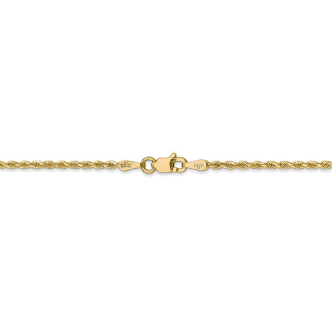 14k 1.75mm D/C Rope with Lobster Clasp Chain-WBC-014L-14