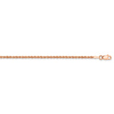 14k Rose Gold 1.75mm D/C Rope with Lobster Clasp Chain-WBC-014R-16