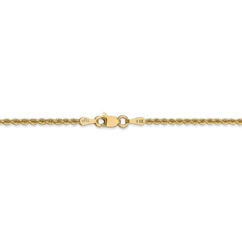 14k 2mm Regular Rope Chain-WBC-014S-14