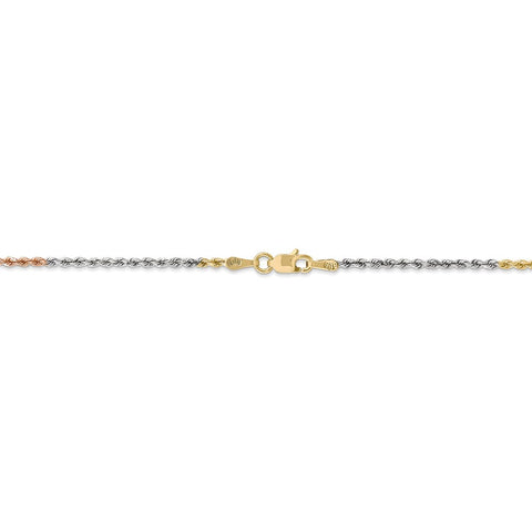 14k Tri-Color 1.75mm D/C Rope Chain-WBC-014TC-24