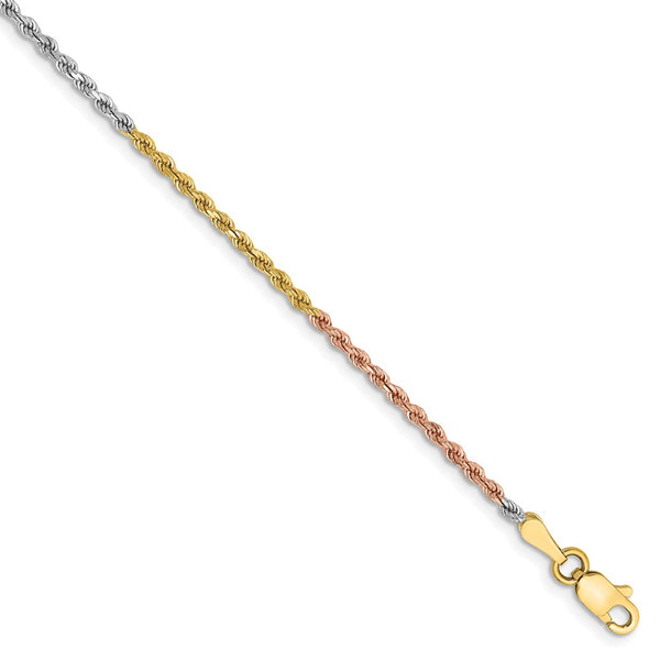 14k Tri-Color 1.75mm D/C Rope Chain-WBC-014TC-10