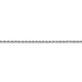 14k White Gold 1.75mm D/C Rope Chain Anklet-WBC-014W-10