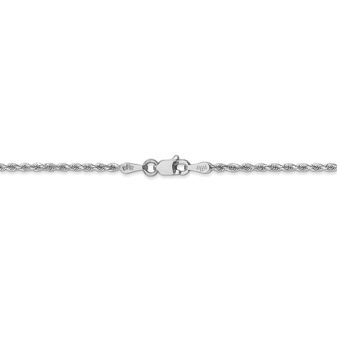 14k White Gold 1.75mm D/C Rope with Lobster Clasp Chain-WBC-014W-22