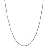 14k White Gold 1.75mm D/C Rope with Lobster Clasp Chain-WBC-014W-24