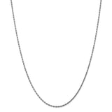 14k White Gold 1.75mm D/C Rope with Lobster Clasp Chain-WBC-014W-14