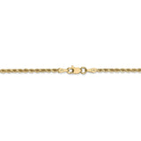 14k 2mm D/C Rope with Lobster Clasp Chain-WBC-016L-24