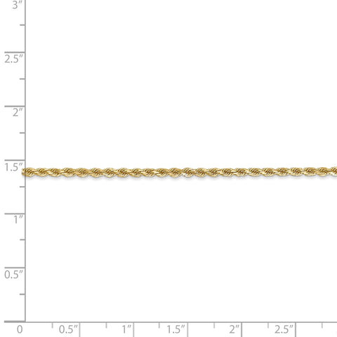 14k 2mm D/C Rope with Lobster Clasp Chain-WBC-016L-8