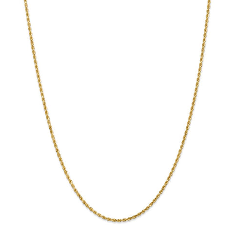 14k 2mm D/C Rope with Lobster Clasp Chain-WBC-016L-22