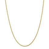 14k 2mm D/C Rope with Lobster Clasp Chain-WBC-016L-26