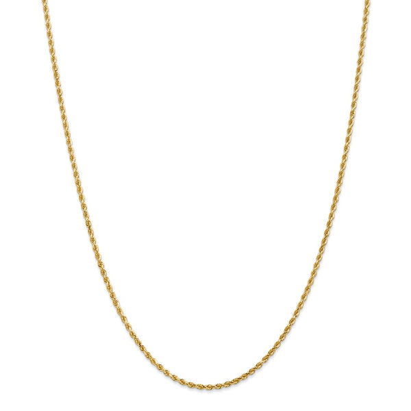 14k 2mm D/C Rope with Lobster Clasp Chain-WBC-016L-16
