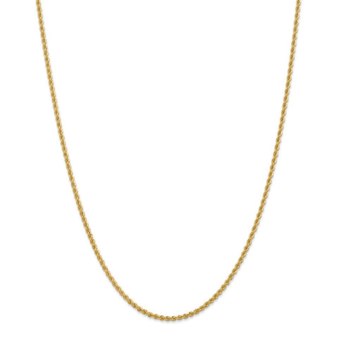 14k 2.25mm Regular Rope Chain-WBC-016S-30