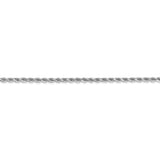 14k White Gold 2mm D/C Rope with Lobster Clasp Chain-WBC-016W-22