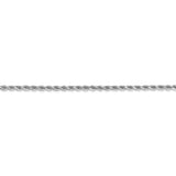 14k White Gold 2mm D/C Rope with Lobster Clasp Chain-WBC-016W-6