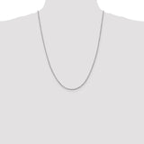 10k White Gold 2mm Diamond-cut Rope Chain-WBC-10K016W-24